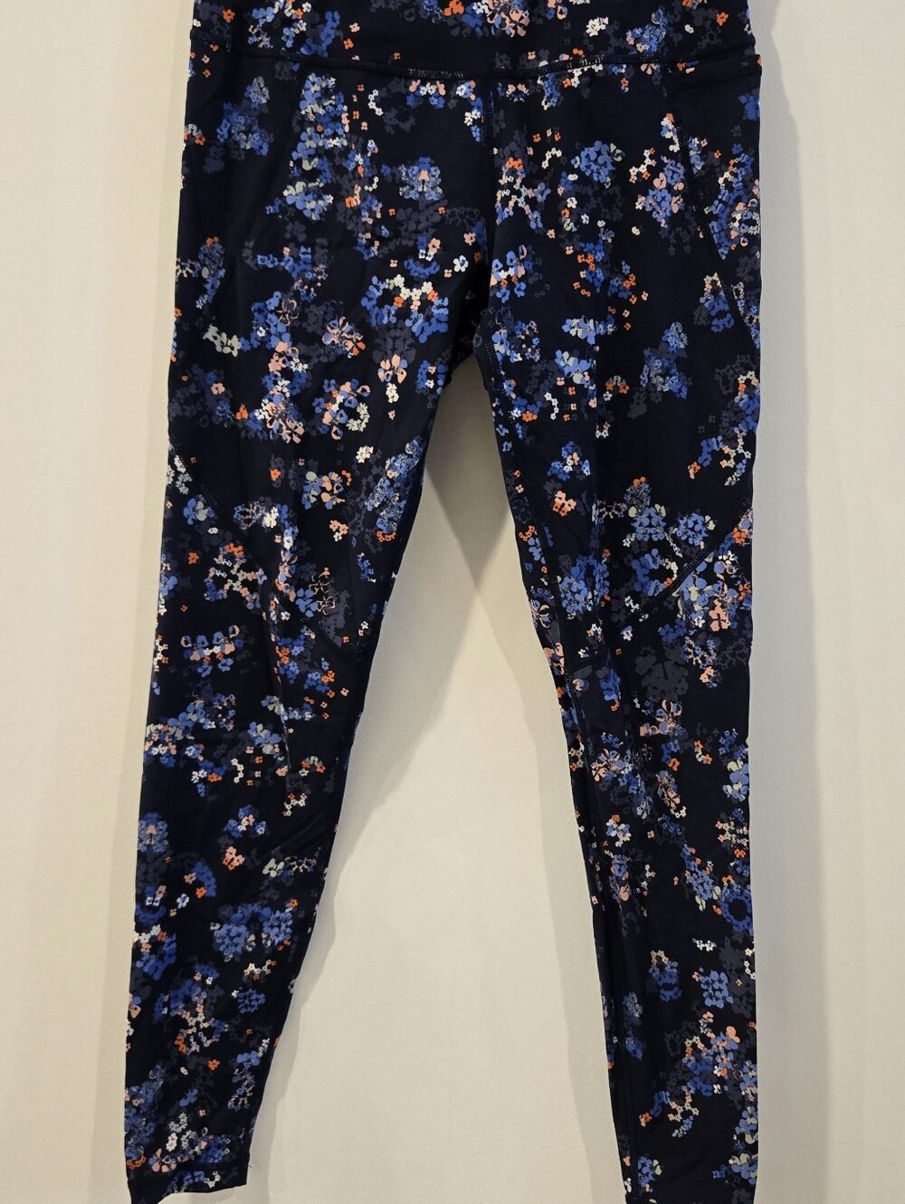 Sweaty Betty Power Full Lengt Navy Floral Leggings Pants Sz 6 S Athletic Workout